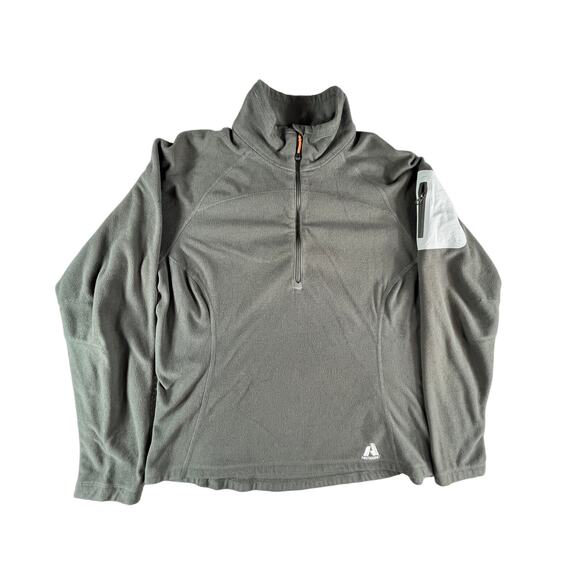 Eddie Bauer First Ascent Fleece Jacket Womens Large Gray 1/4 Zip Mock Outdoors - Picture 1 of 10